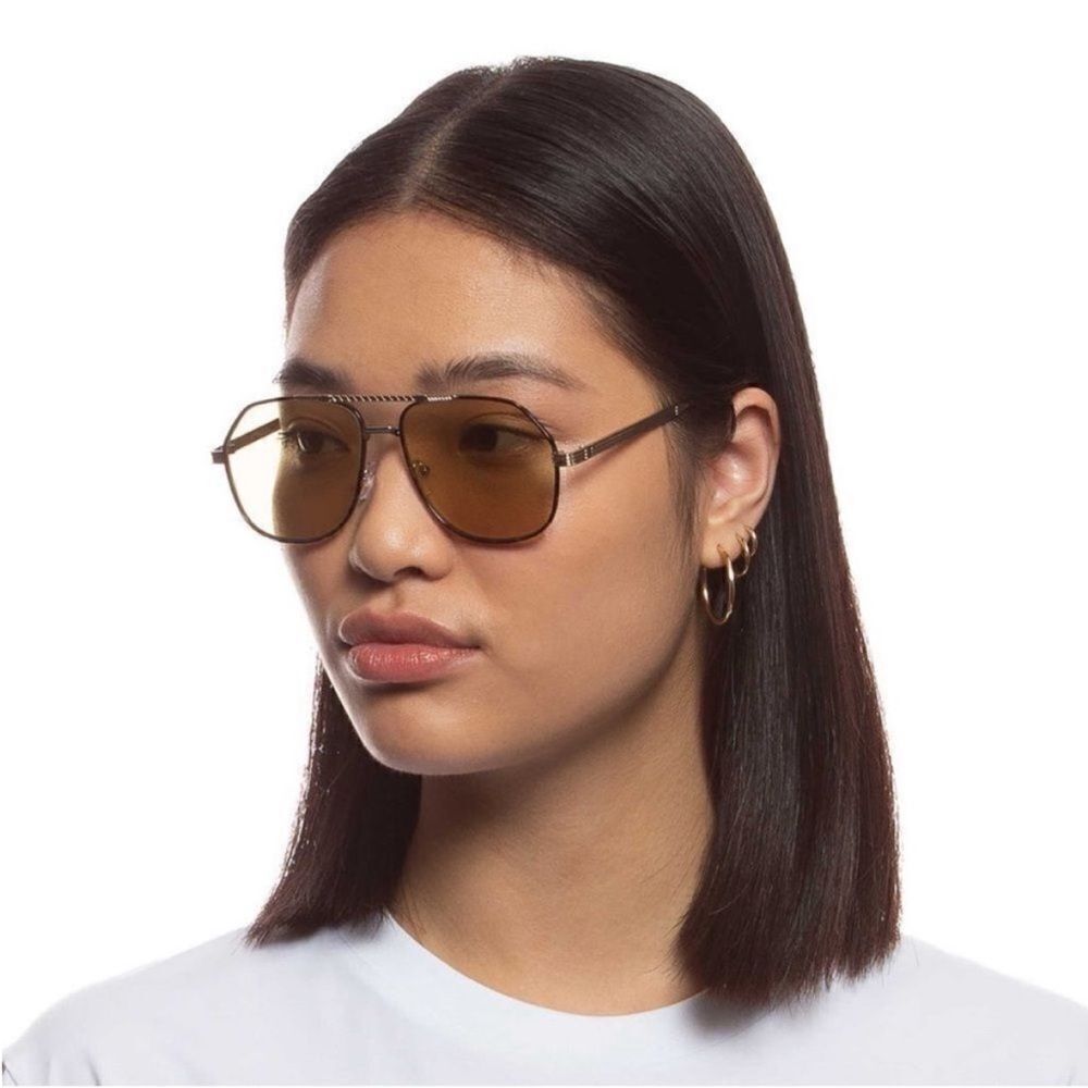 Aire NWT Cosmos - Bright Gold Khaki Tint Sunglasses - Picture 5 of 9